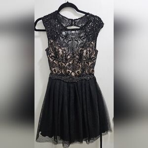 Say Yes to the Dress Black Dress with Open Back